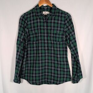Vineyard Vines Popover Shirt Size 6 Tartan Plaid Flannel Half Button Down